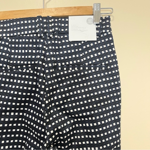 NWT H&M Woven Stretch Plaid Print Slacks - Picture 6 of 14